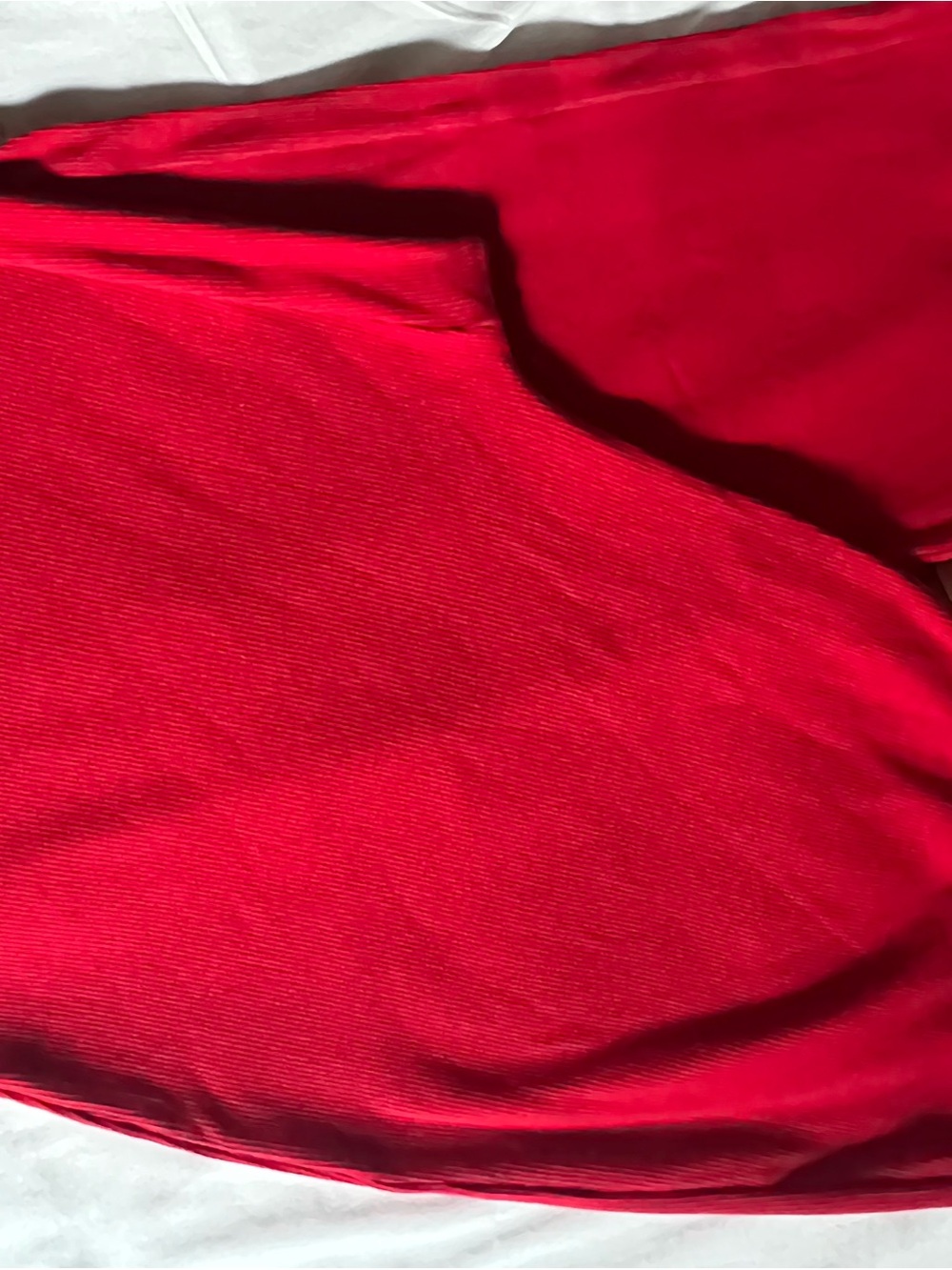 Red Cotton Rib Pants - Picture 4 of 4